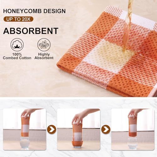 Mordimy 8 Pack Kitchen Towels and Dishcloths Set - Image 2