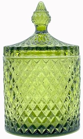 20 oz Olive Green Glass Candy Dish by YILUSHENGHUA