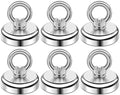DIYMAG Magnetic Hooks with Countersunk Hole Eyebolt 60LBS 6 Pack by DIYMAG