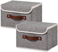 2PCS Storage Bins Boxes with Lids Decorative Fabric Baskets by Unknown