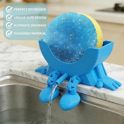 Cute Smiley Sponge Holder, Kitchen Sink Caddy - Image 3