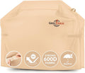Heavy Duty BBQ Grill Cover for Outdoor Grill, 72 Inch – Waterproof, Weather Resistant, UV & Fade Resistant with Adjustable Straps – Gas Grill Cover for Weber, Genesis, Charbroil, etc. Tan