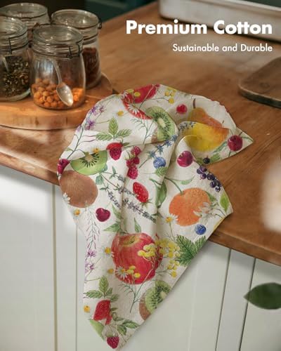 Miss Adola Flour Sack Kitchen Towels Set of 2, Fruit Symphony - Image 2