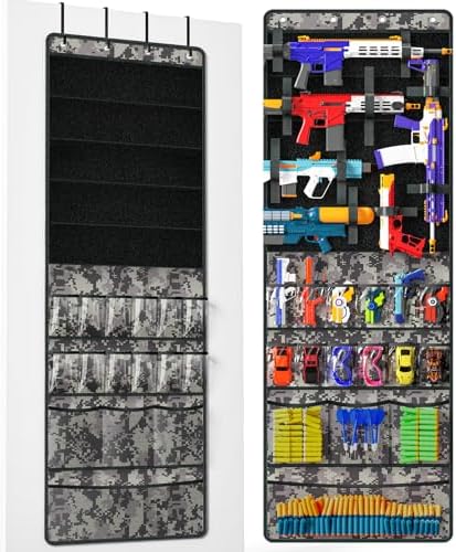 Over The Door Organizer for Toy Gun, Toy Storage Organizer by Wawocs