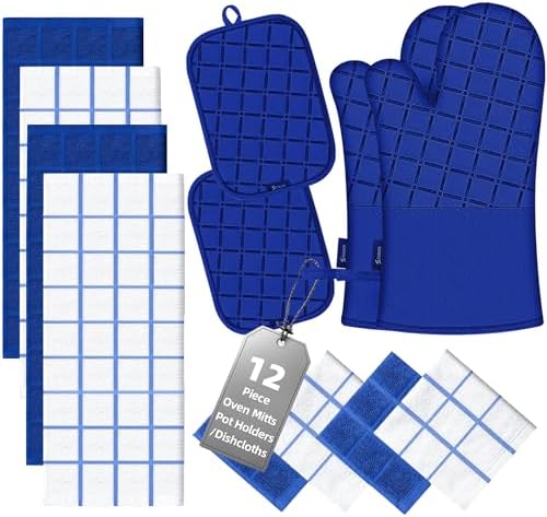 Oven Mitts Pot Holders Sets/Kitchen Towels and Dishcloths, Oven Gloves Kitchen by BSKSSK