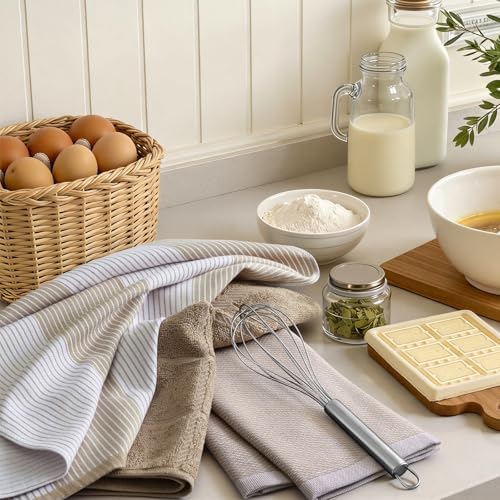 Homaxy 6 Pack Cotton Terry Premium Kitchen Towels, 18 x 28 in - Image 5