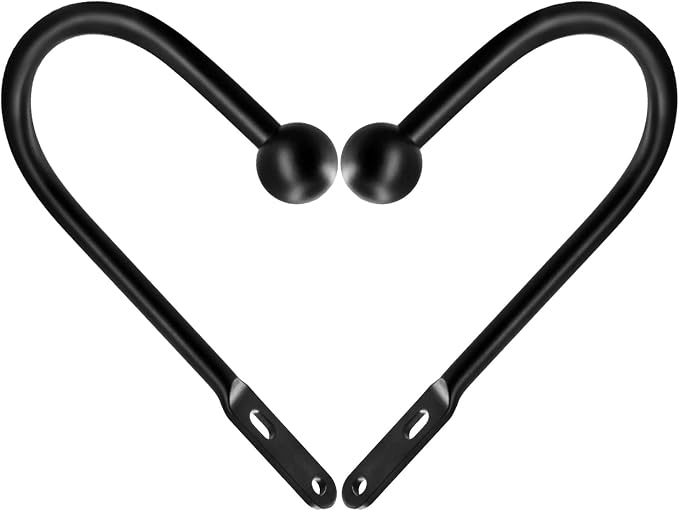 VRSS 6" L x 3" W Wall Mount Curtain Tiebacks Drapery Holdbacks Black, Simple - Image 4