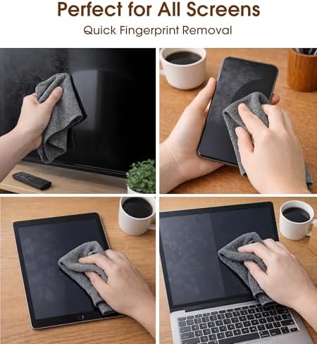 Microfiber Cleaning Cloth Roll, 100 Pack 12 x 12 Inch Tear Away Reusable Paper - Image 3