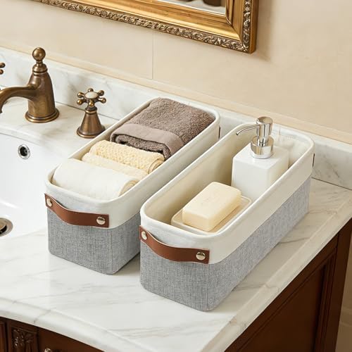 Bagnizer Small Fabric Storage Baskets, Decorative Basket - Image 4