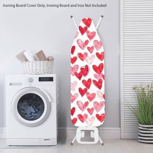 Love Red Heart Ironing Board Cover 15″x54″ Valentines Day Ironing Pad Covers - Image 3