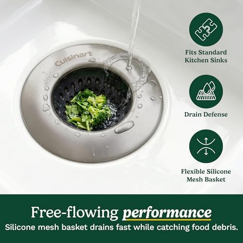Cuisinart Sink Drain Strainer & Suction Cup Sponge Holder, 2-Piece Set - Image 3