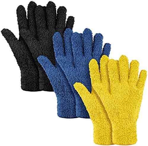 Patelai 3 Pairs Microfiber Dusting Gloves by Patelai