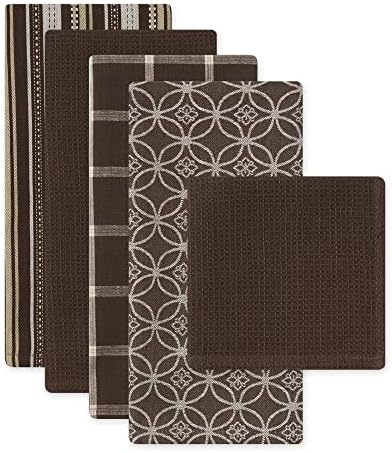 DII Assorted Woven Kitchen Set, Dark Brown, 5 Piece - Image 2