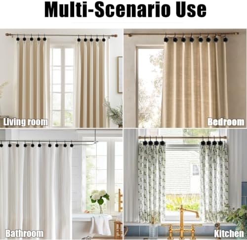 Decorative Shower Curtain Hooks, Rustproof Metal Flower Shower Curtain Rings - Image 5