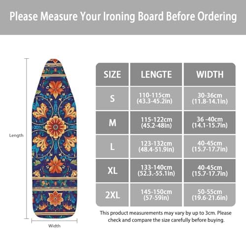 Traditional Decorative Patterns Ironing Board Cover 15x48 Ironing Board Cover - Image 6