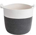 Goodpick Woven Rope Blanket Basket Living Room, Dark Grey by Goodpick