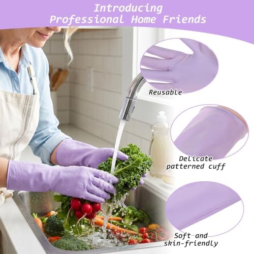 Gloves for Washing Dishes, Cleaning Rubber Gloves Medium Dish Glove for Women - Image 3