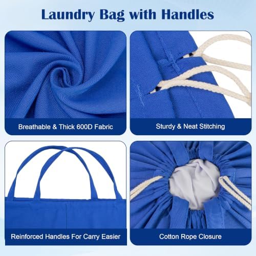 Laundry Bag with Handles & Drawstring Closure, XXL 40"Wx35"H, 1 Pack - Image 5