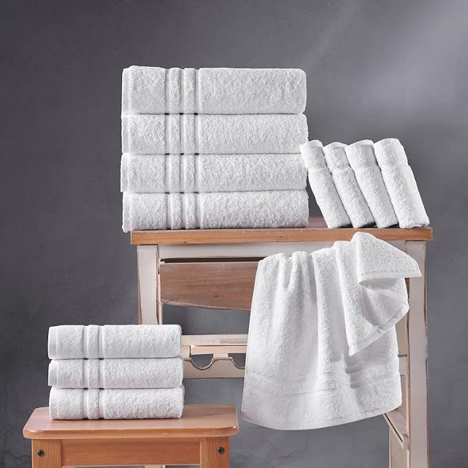 Hawmam Linen White Hand Towels for Bathroom, 16x29 Inch, Premium Turkish Cotton - Image 8