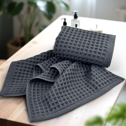 Jacquotha Waffle Hand Towels for Bathroom 2-Piece - Image 3