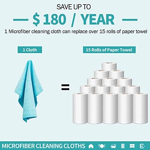 Microfiber Cleaning Cloth, 100 Pack Cleaning Rags, Lint Free Reusable All - Image 6