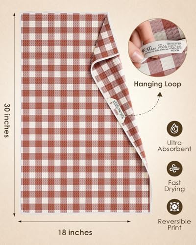 Miss Adola Reversible Microfiber Kitchen Towels Set of 2, Rustic Bloom - Image 4