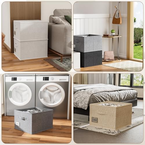 2 Pack Shoe Organizer for Closet, Fits 16-32 Pairs Fabric Shoe Storage Bins - Image 4
