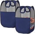 2 pop-up Laundry Hampers，Foldable mesh Laundry Baskets by BENJUNC