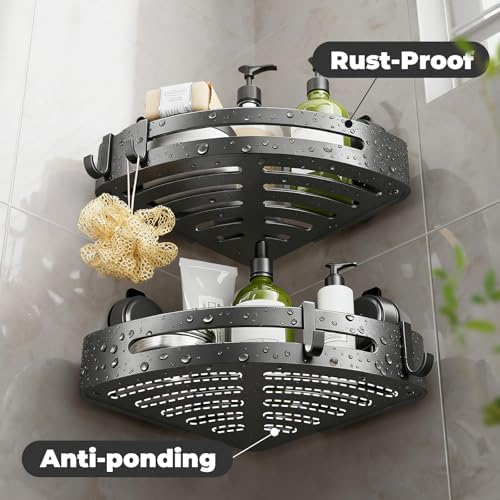 Corner Shower Caddy Suction Cup, Shower Shelves - Image 5