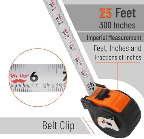 Mr. Pen- Retractable Tape Measure 25 ft, Easy Read - Image 3