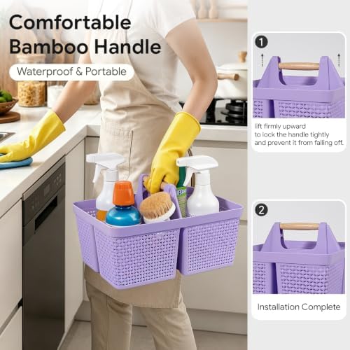 UUJOLY Portable Plastic Shower Caddy Basket - Image 2