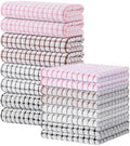Kitinjoy Cotton 16 Pack Kitchen Towels and Dishcloths Sets, Mix Color by Kitinjoy
