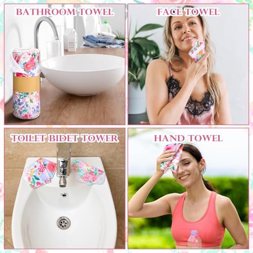 36 Pack Reusable Cloth Kitchen Paper Towels, Bright Flowers - Image 6