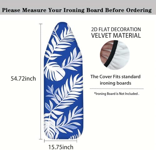 Nuxovilar Tropical Leaves Ironing Board Cover 15x54 Polyester - Image 4