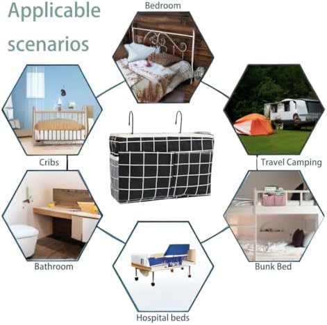 Bedside Caddy Bedside Hanging Storage Basket Multi-Function Organizer Caddy - Image 3
