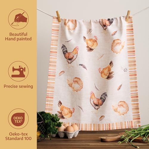 Maison d' Hermine Kitchen Towels Set of 2 Reusable 100% Cotton 27.50" x 20" - Image 2