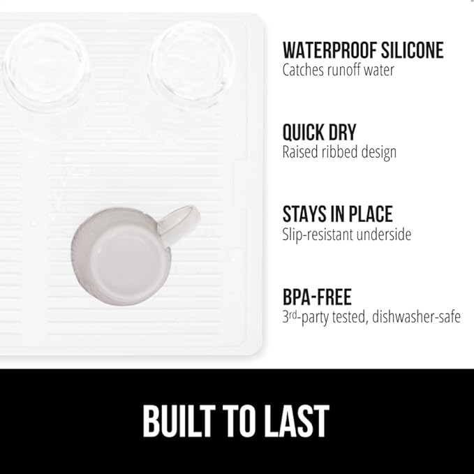 GORILLA GRIP 100% BPA-Free Patented Silicone Dish Drying Mat - Image 2