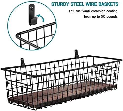SheeChung [Extra Large Wall Storage Basket, Metal Hanging Basket - Image 3