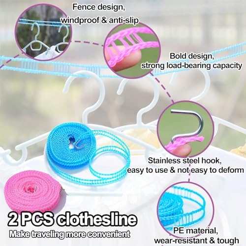 24PCS Travel Hangers, Portable Folding Clothes Hangers, - Image 4