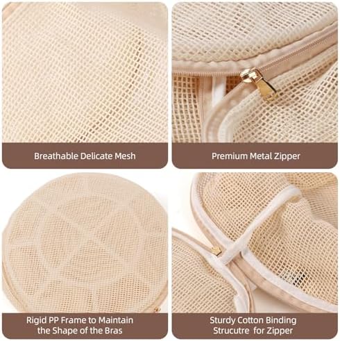 100% Cotton Bra Mesh Laundry Bags, Extra Large Bra Washing Bags - Image 5