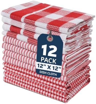 LANE LINEN 100% Cotton Kitchen Dish Cloths, Ultra Soft Absorbent Quick Drying by LaneLinen