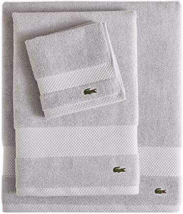 Lacoste Heritage 100% Supima Cotton Bath Sheet 35" x 70", Micro Chip | Highly - Image 2