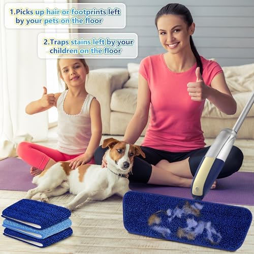 Spray Wet Mops for Floor Cleaning: Hardwood Floor Mops Refillable Reusable - Image 4