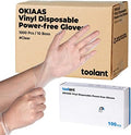 OKIAAS Clear Vinyl Disposable Gloves, Latex-Free, Powder-Free by OKIAAS