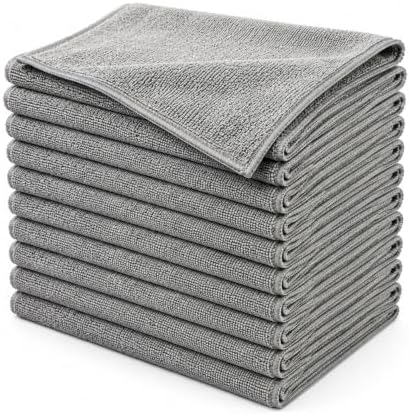 Microfiber Cleaning Cloths, 12 Pack, 12 x 12 Inch, 300 GSM, Lint Free, Ultra by Unknown