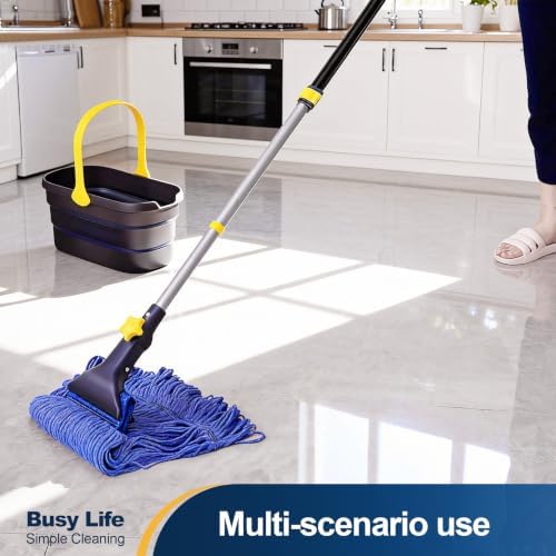 Yocada Looped-End String Wet Mop Heavy Duty Cotton Mop 55.1 inch - Image 6