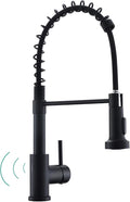WEWE Touchless Kitchen Faucet, 2-Mode Sprayer, Matte Black, Pull-Down | 17-Inch by WEWE