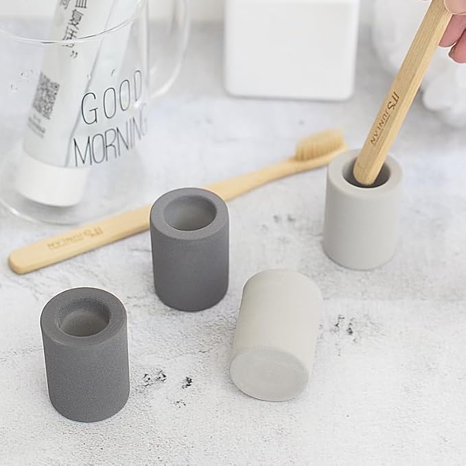 Diatomite Toothbrush Holder, Quick Dry Bathroom Stand | Water Absorbing - Image 6