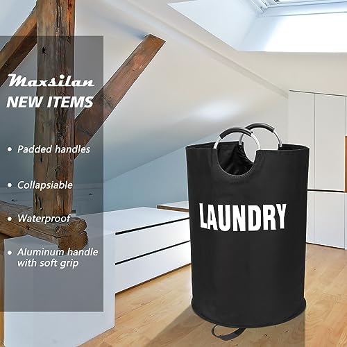 Maxsilan 160L XX-Large Laundry Basket Bag, Collapsible Tall Hamper - Image 2