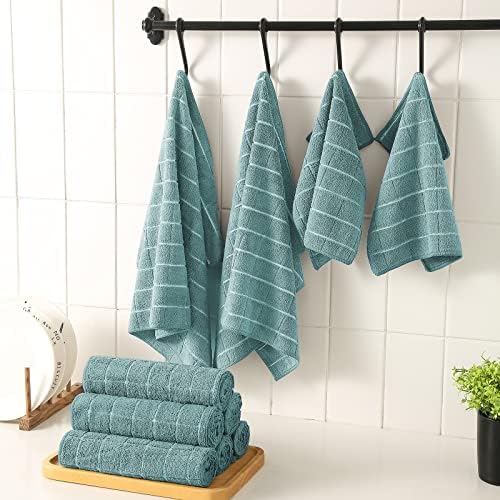 Puomue Microfiber Kitchen Towels and Dishcloths Set, 26 X 18 Inch and 12 X 12 - Image 6